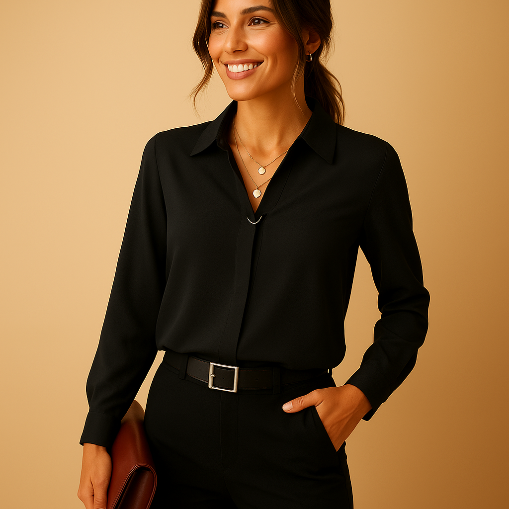 Lieke | Elegante effen blouse voor dames