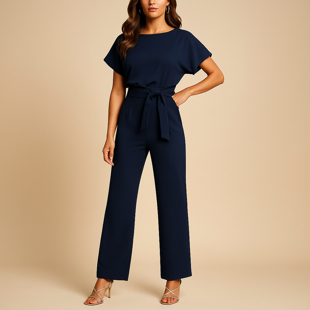 Tessa | Getailleerde jumpsuit met veterdetail voor dames