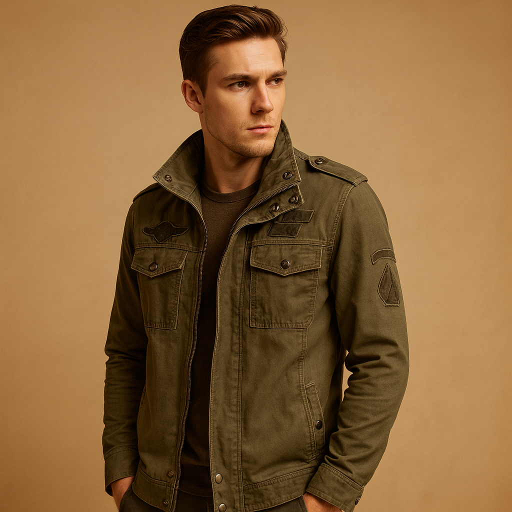 Langærmet bikerjakke til mænd | Joris