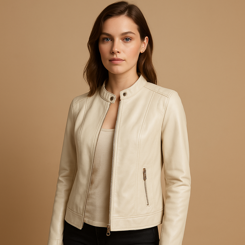 Bikerjas met rits en kraag voor dames | Sanne