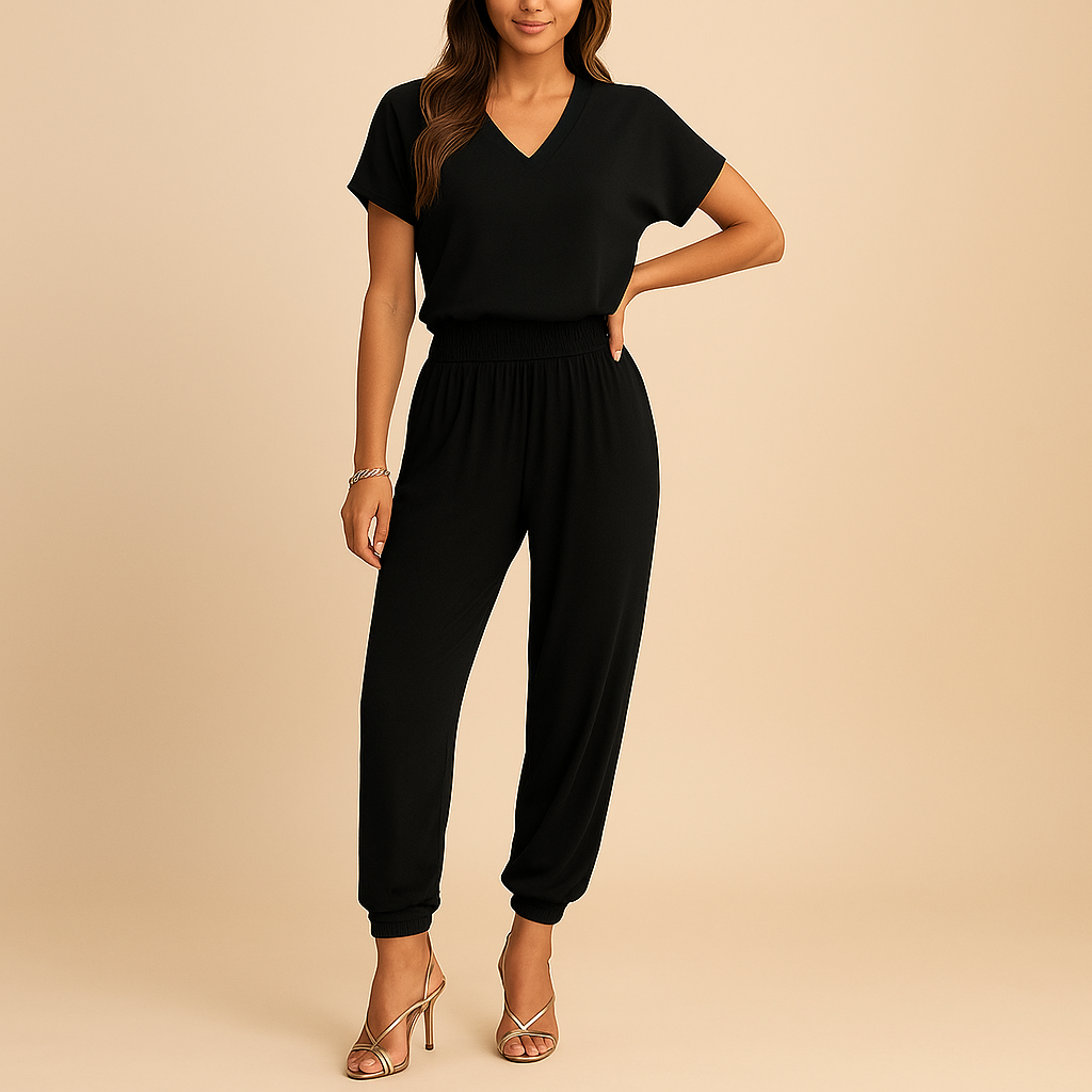 Bloemige dames set met top en broek | Marelle