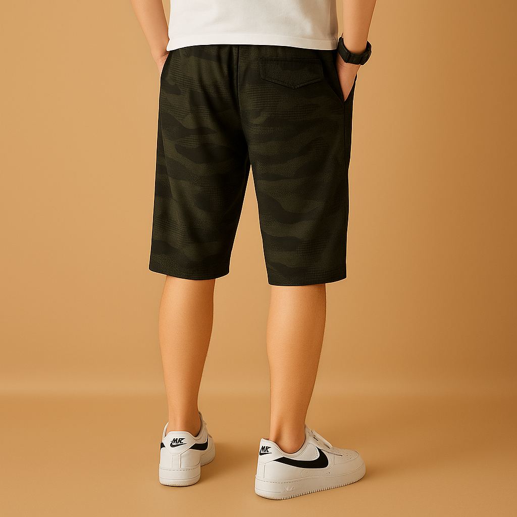 Joris | Camouflage cargo shorts med lommer til mænd