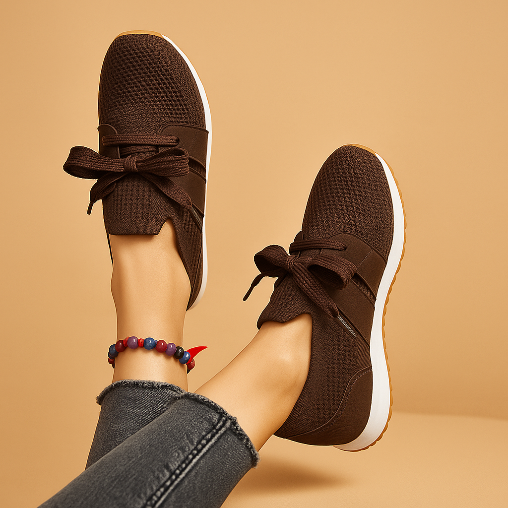 Casual sneakers met vetersluiting en zachte binnenzool voor dames | Maud