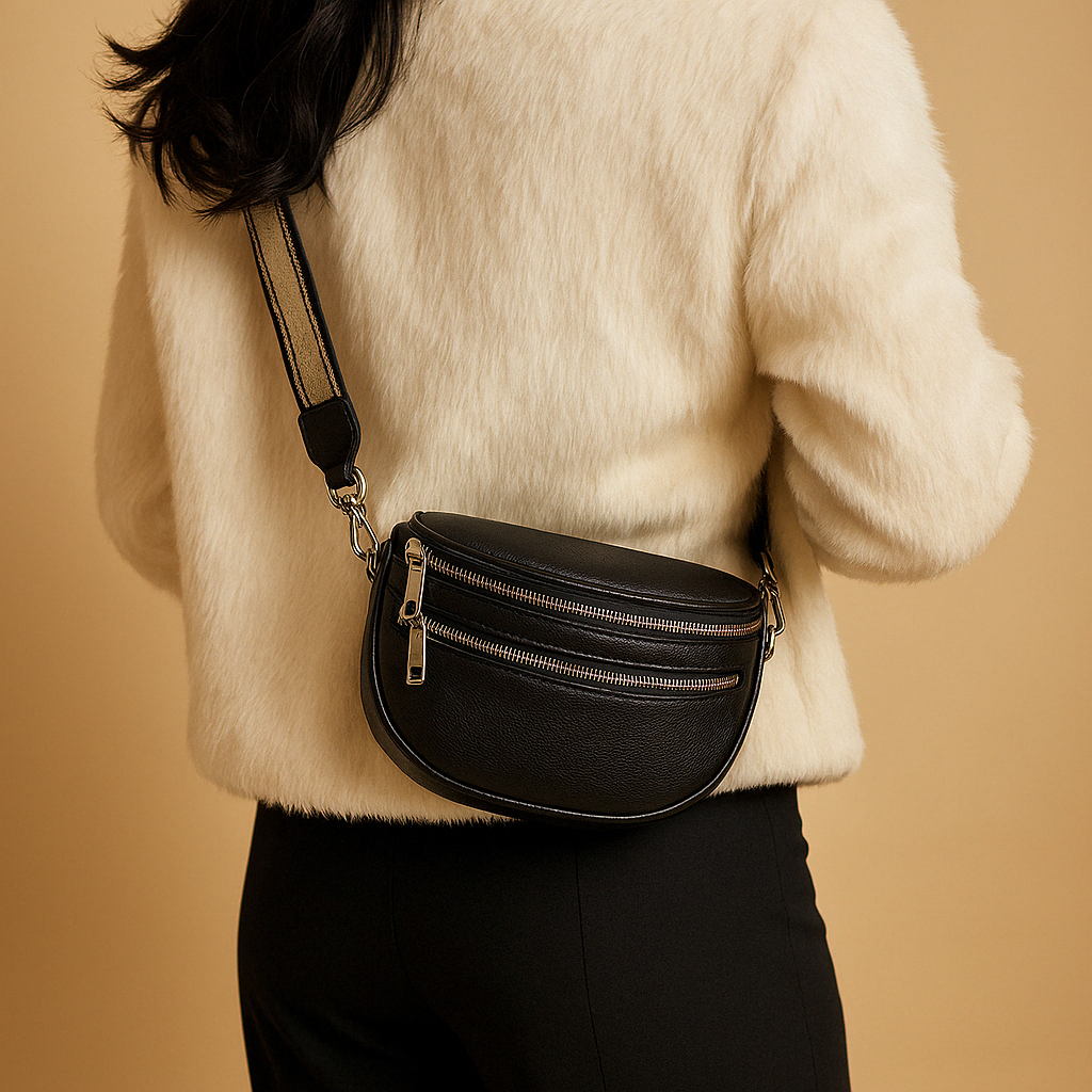 Crossbodytas met dubbele rits en tijdloos ontwerp voor dames | Romy