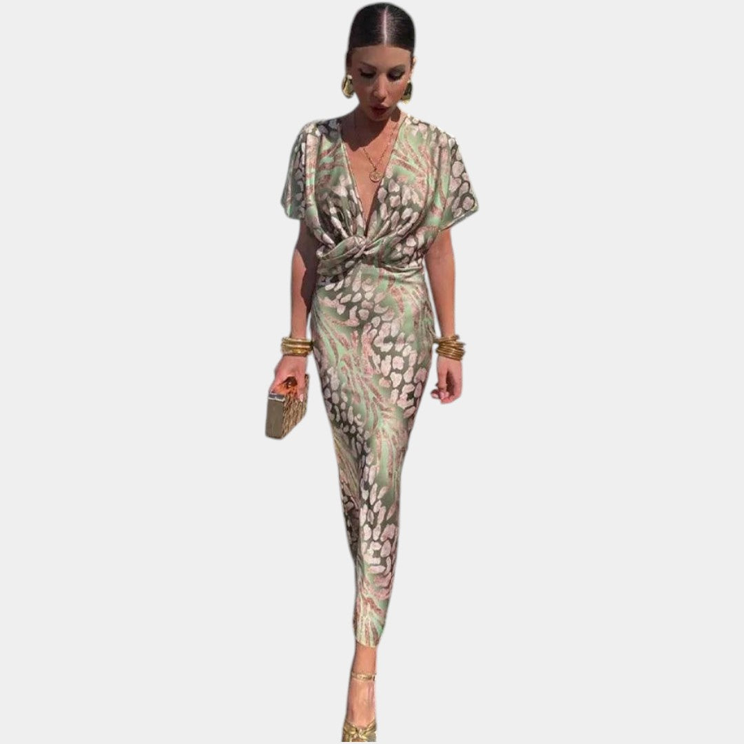 Fenna | Elegante bloemenjurk met plissérok voor dames