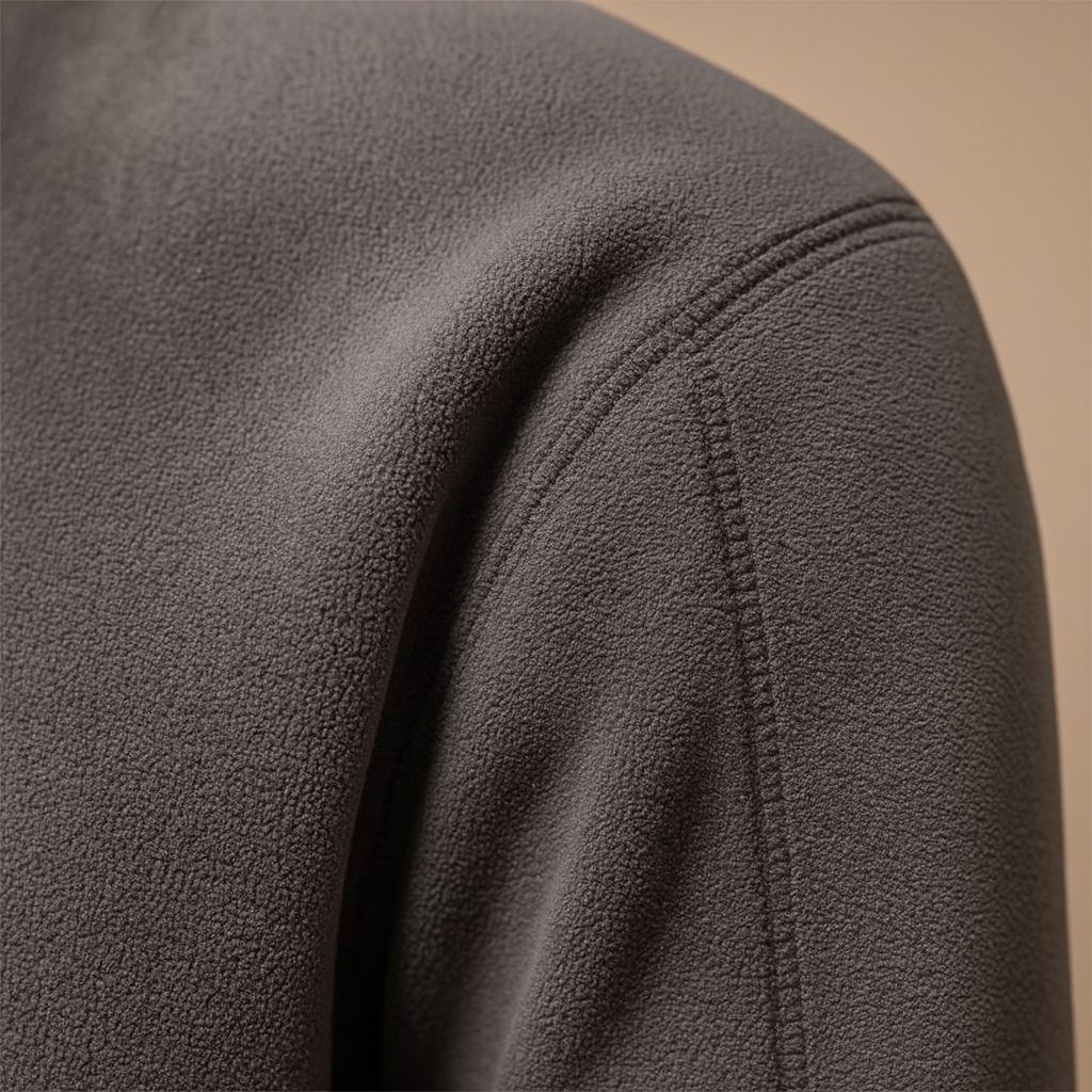 Fleece-pullover med halv lynlås til mænd | Maarten