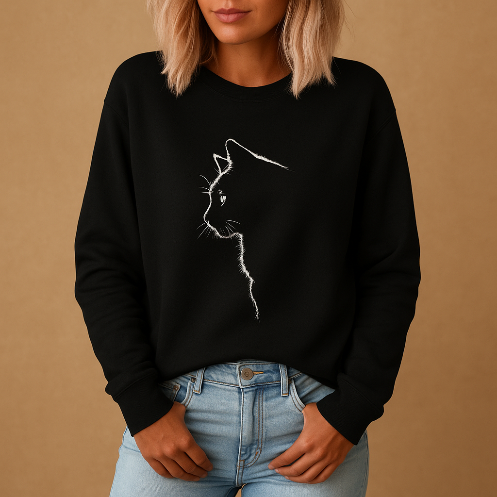 Gebreide damestrui met kattenprint | Yara