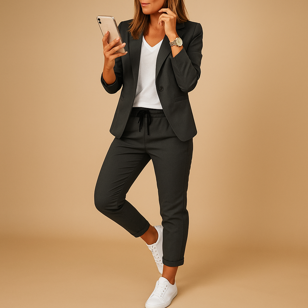 Getailleerde blazer en pantalon set voor dames | Merel