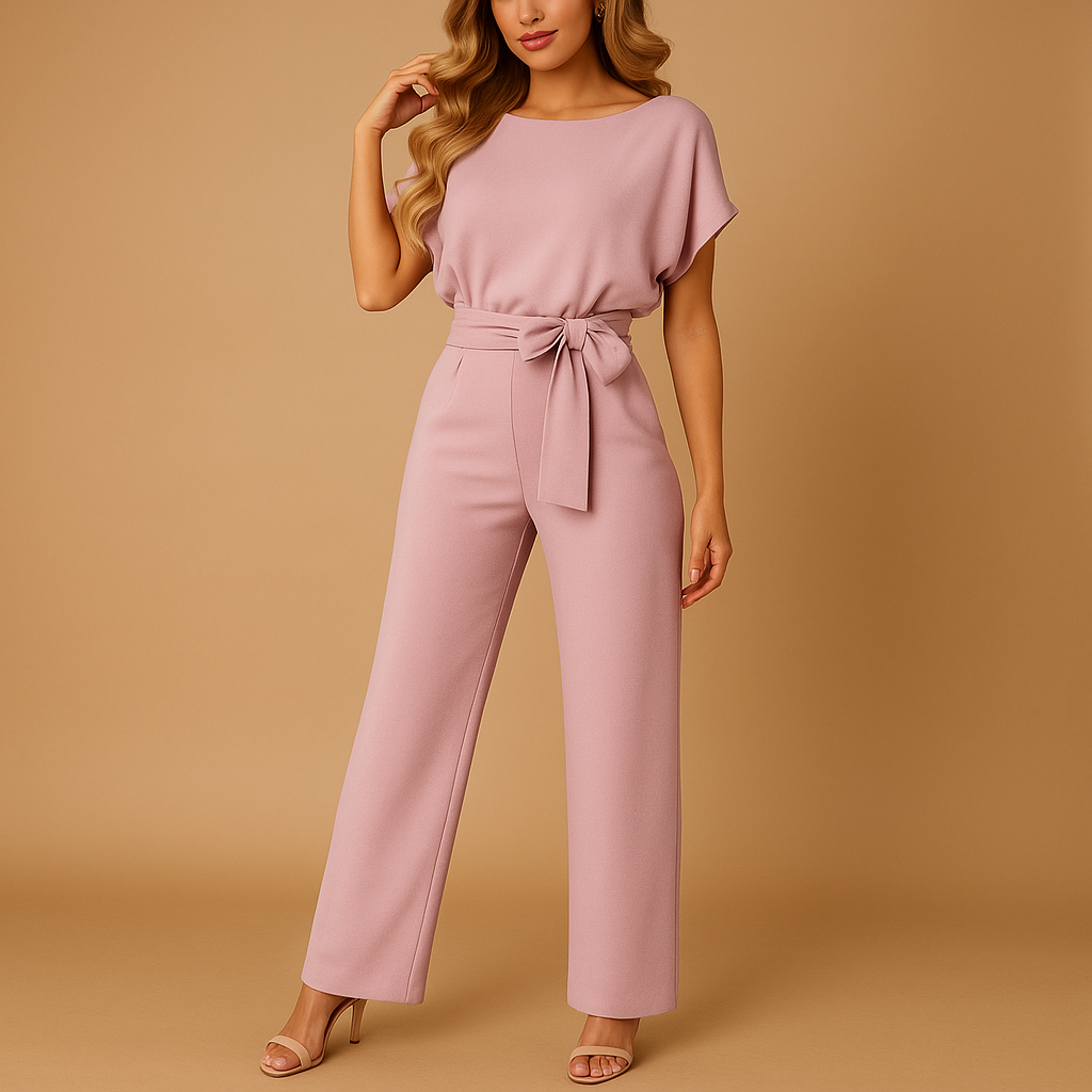 Glitter jumpsuit met halternek en open rug voor dames | Eliza