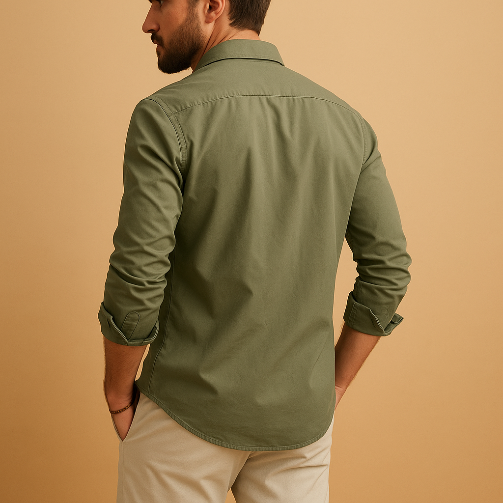 Klassisk skjorte med reverskrave til mænd | Sebas