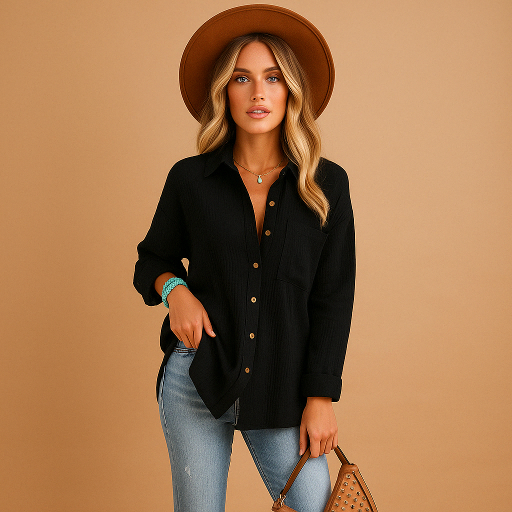 Marije | Klassiek poloshirt met lange mouwen voor dames