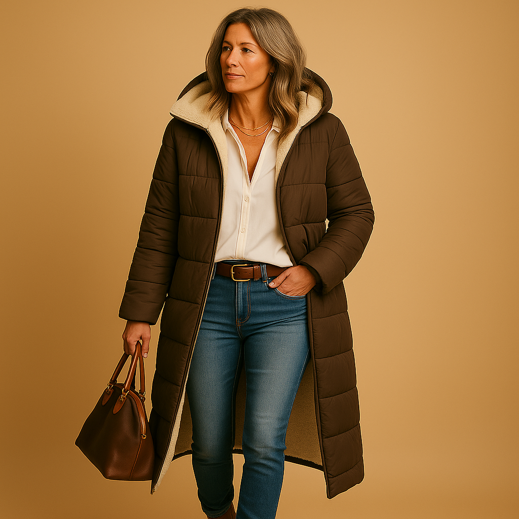 Lange winterjas voor dames | Yfke