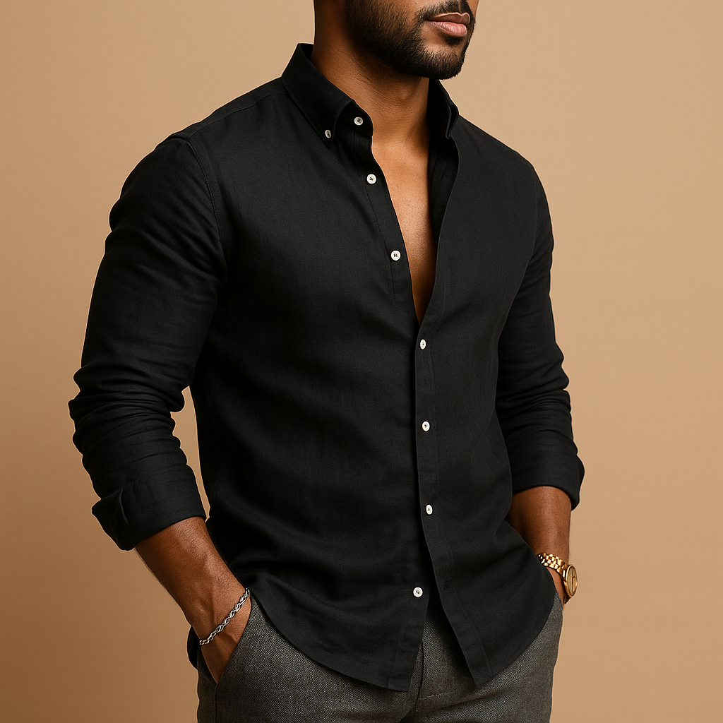 Skjorte med behagelig pasform til mænd | Timo