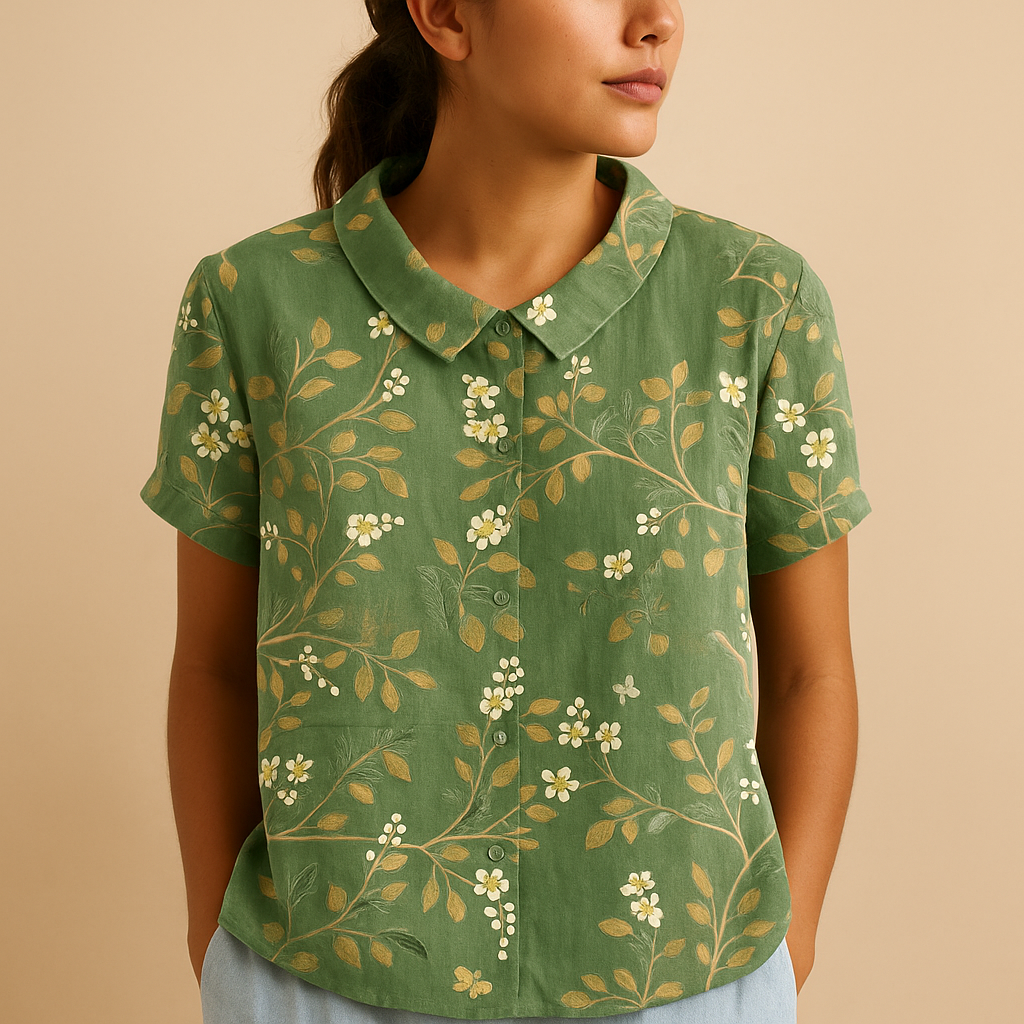 Luchtige blouse met bloemenprint en losse pasvorm voor dames | Fleur