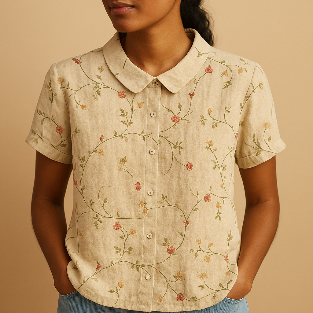 Luchtige blouse met bloemenprint en losse pasvorm voor dames | Fleur