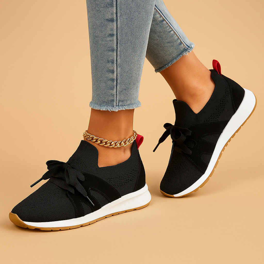 Luchtige veterschoenen van mesh voor dames | Elvira