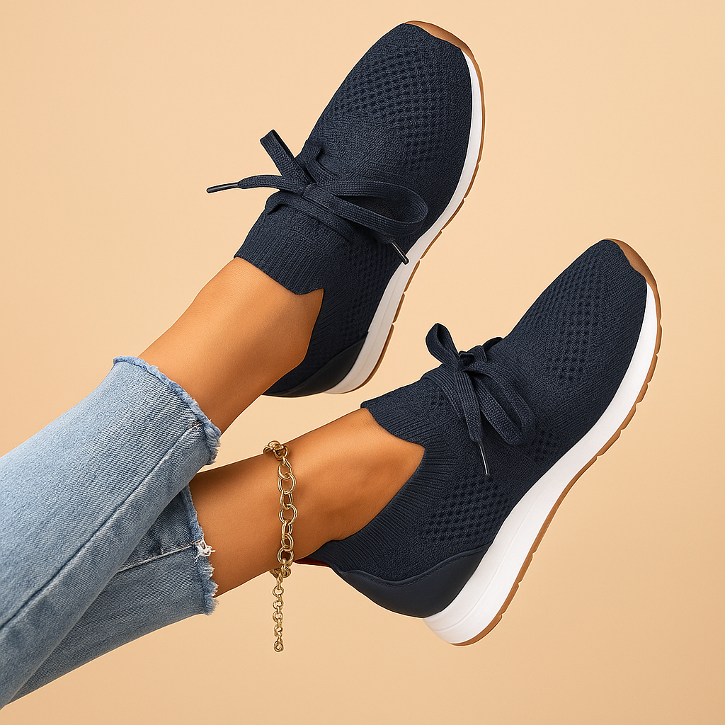 Luchtige veterschoenen van mesh voor dames | Elvira