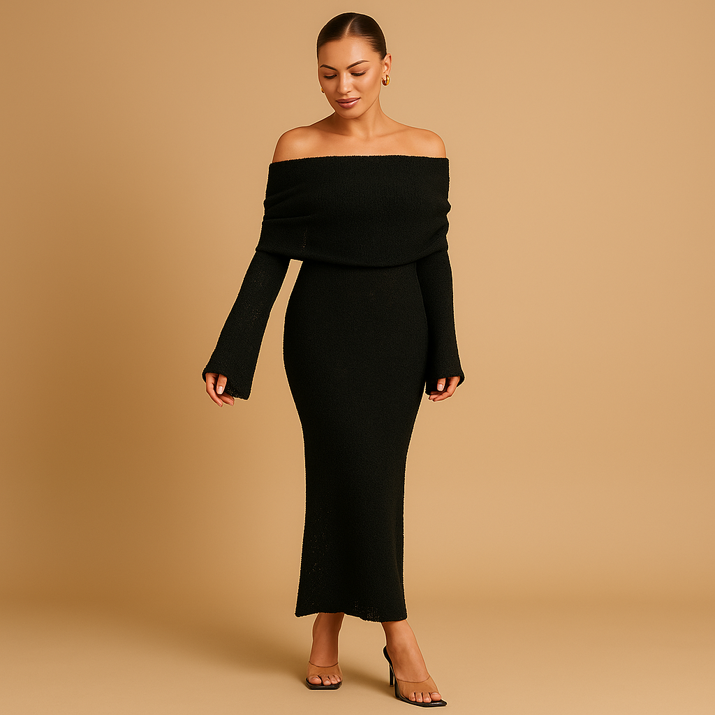 Off-shoulder zomerjurk met elegante pasvorm voor dames | Joannah