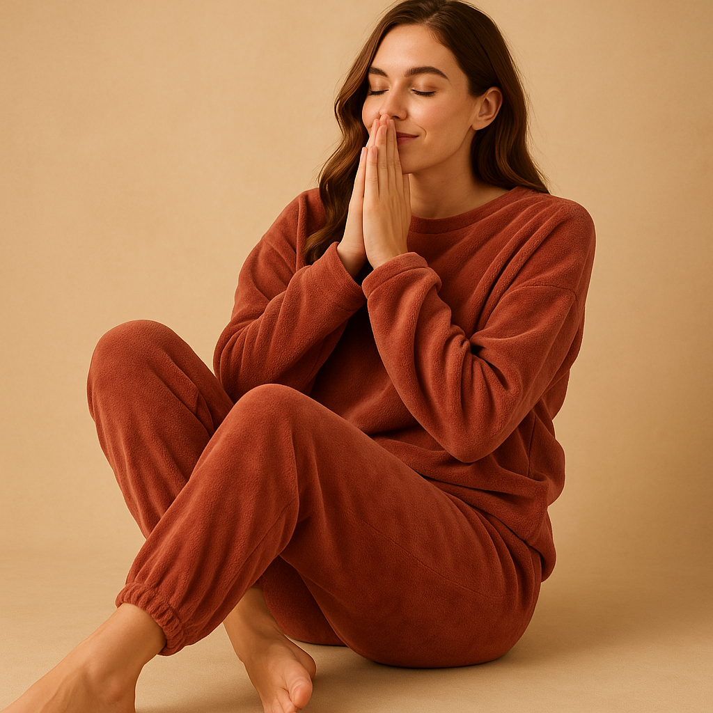 Comfortabele pyjamaset met trui en broek voor dames | Femke