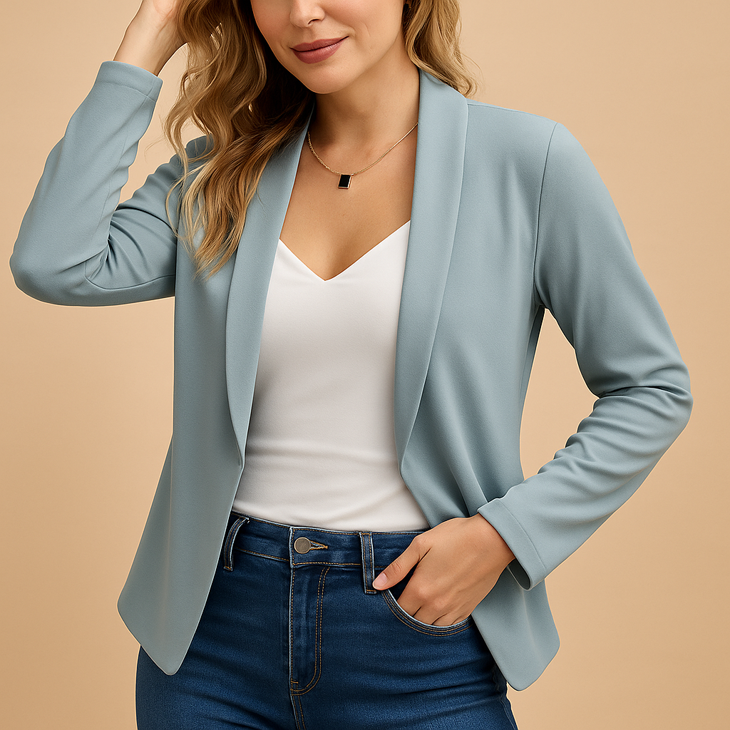 Stijlvolle open damesblazer met moderne snit | Yara