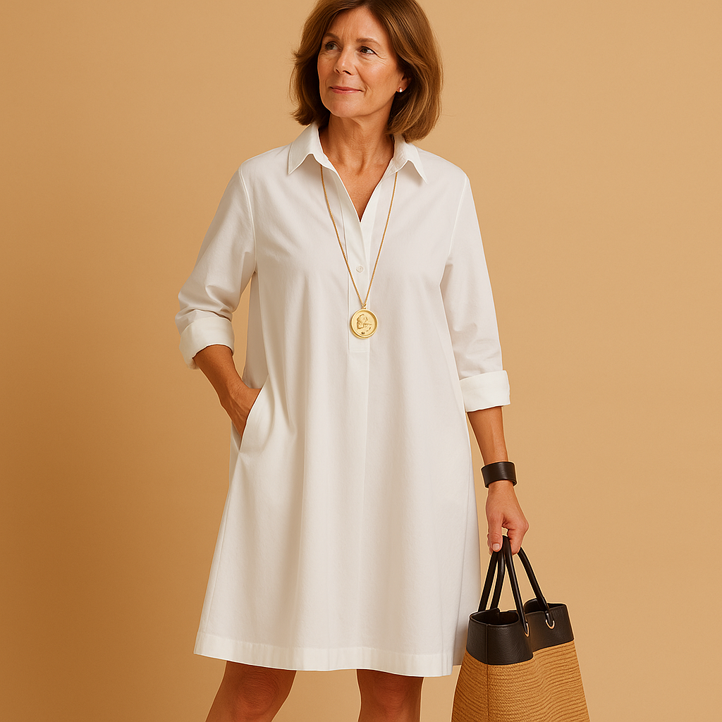 Polojurk met stretch en kraag voor dames | Ylva