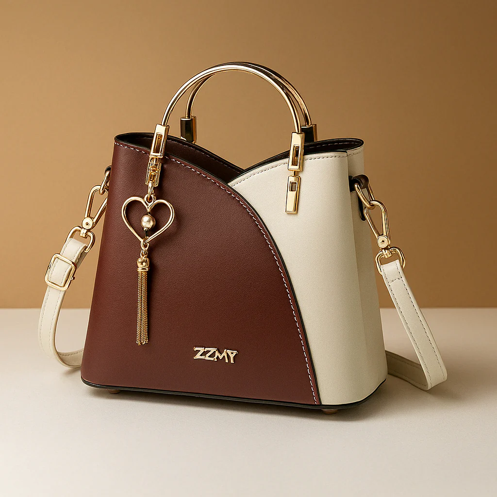 Schoudertas met geometrisch patroon en verstelbare riem voor dames | Elvira