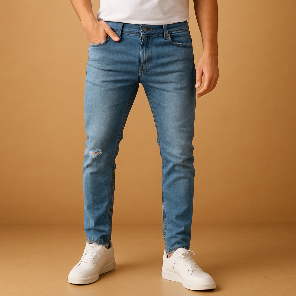 Ripped slim fit herrejeans til et urbant look | Milan