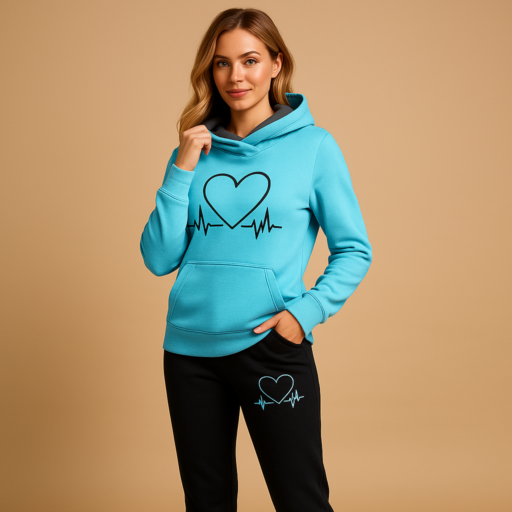 Stijlvolle jogging set met jack voor dames | Lianne