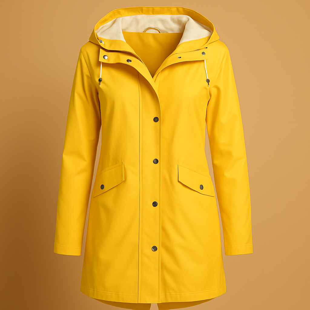 Transparante regenjas met capuchon voor dames | Yfke