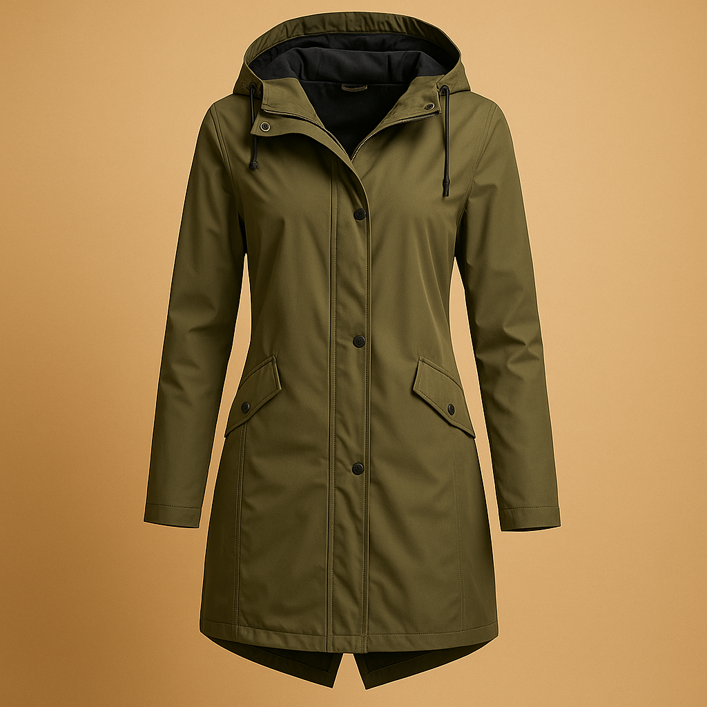 Transparante regenjas met capuchon voor dames | Evelien