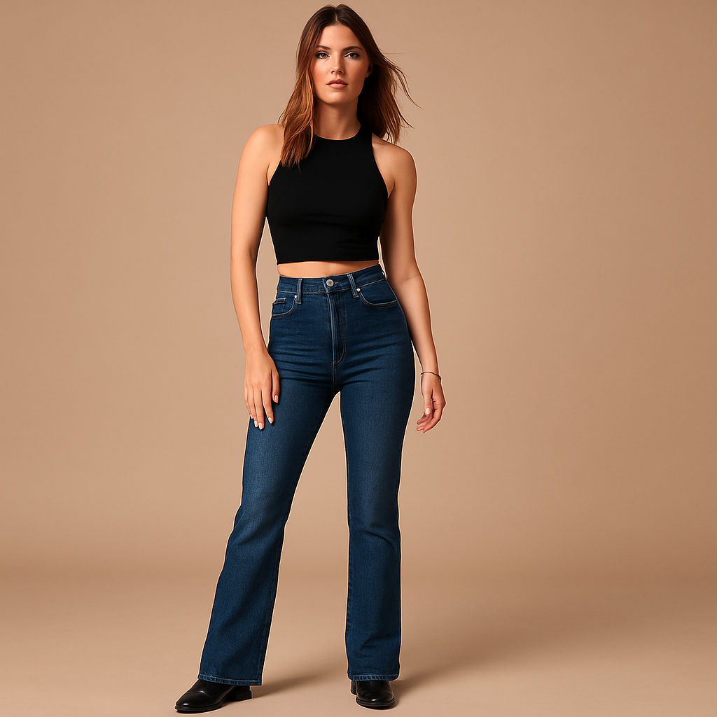 Flared high-waist jeans voor dames | Yasmine