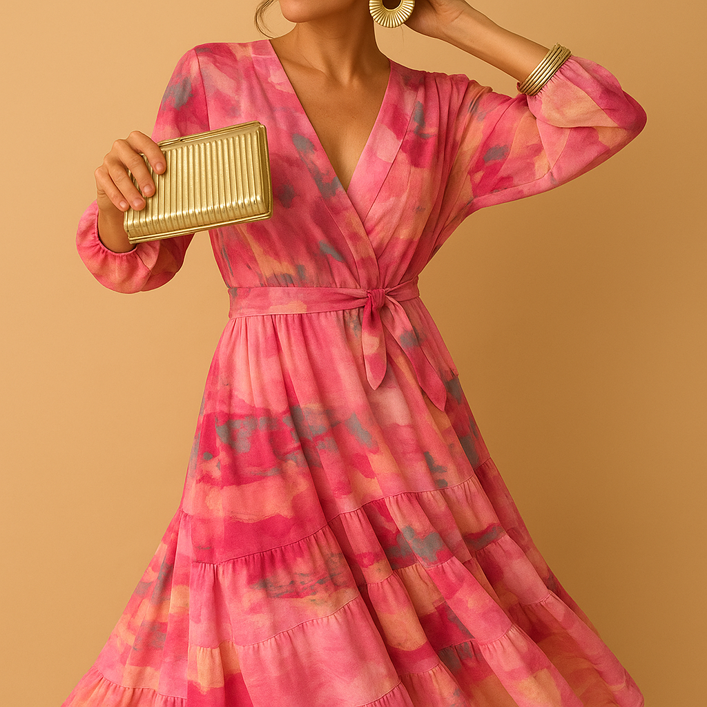 Lange zomerjurk met lange mouwen voor dames | Yara