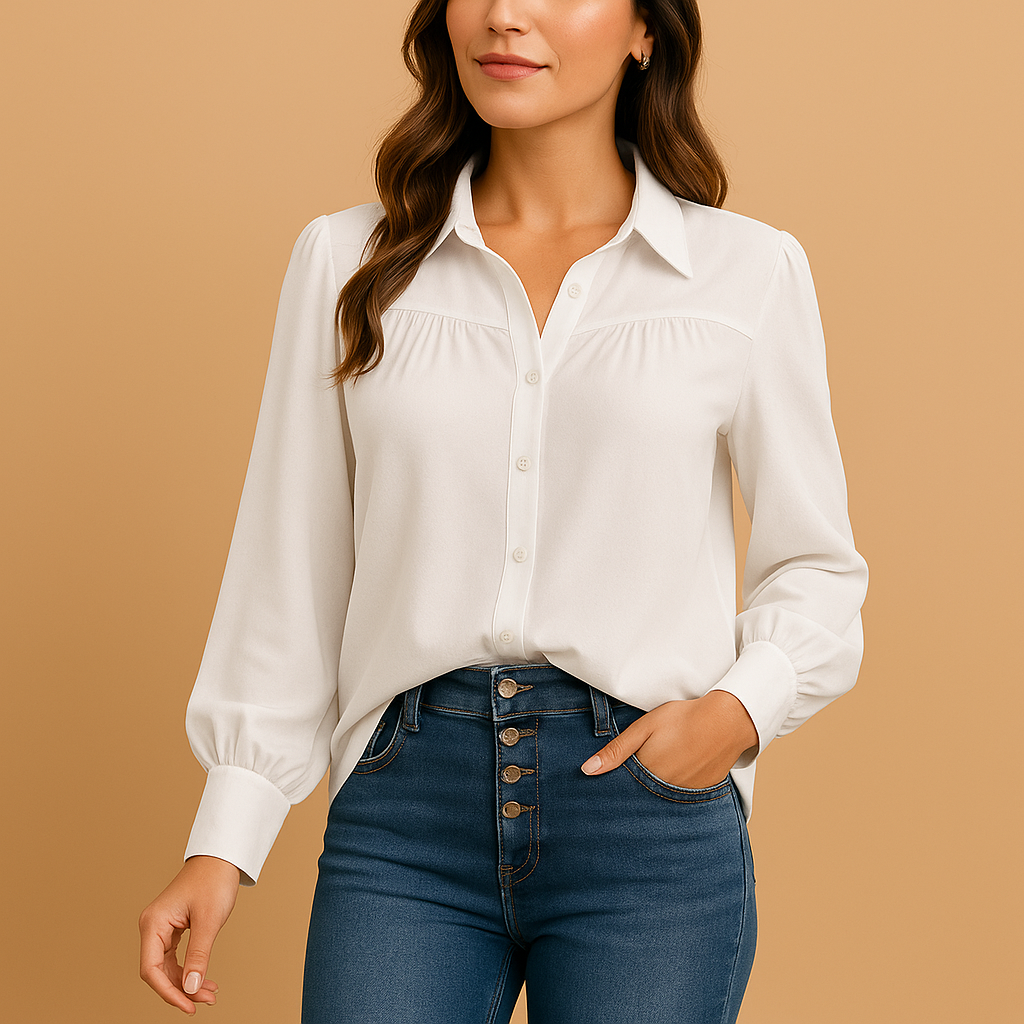 Isabelle | Elegante blouse met lantaarnmouw voor dames