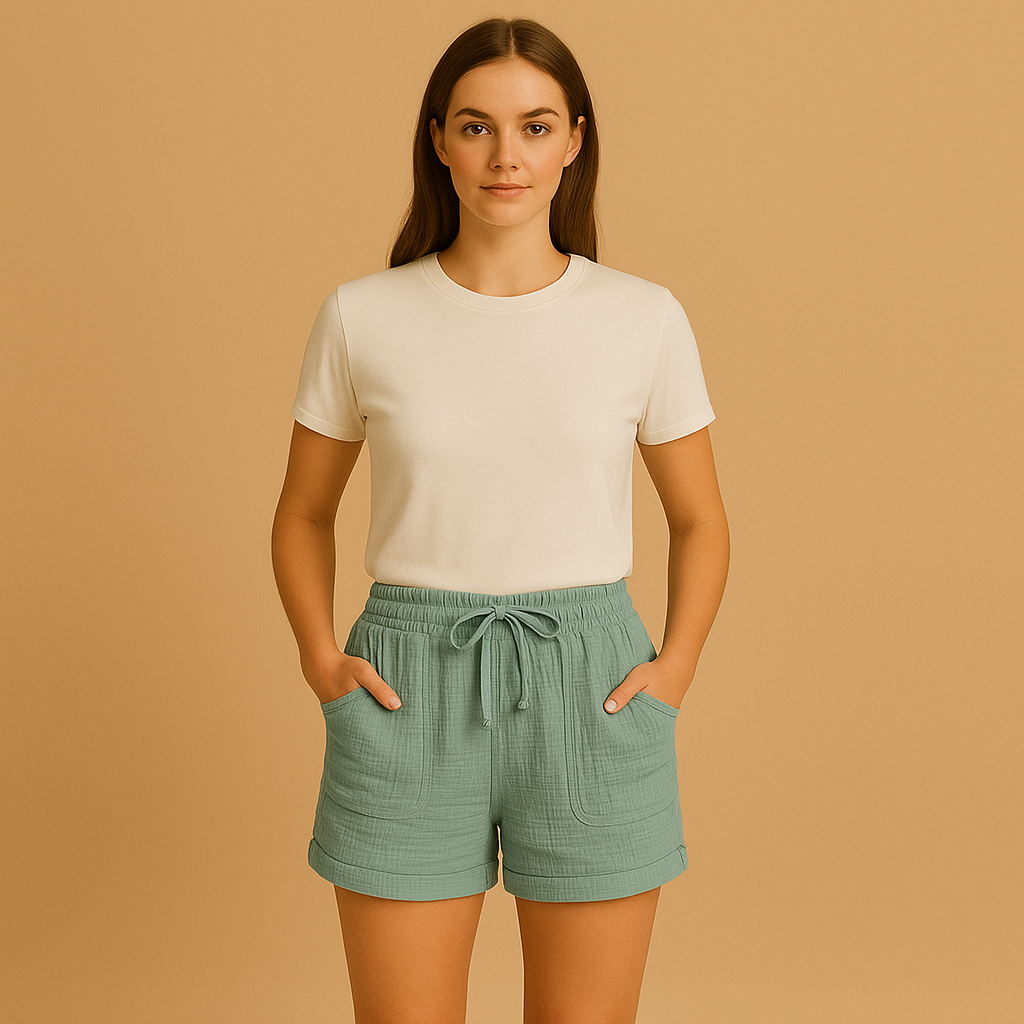Zomerse shorts met comfortabele pasvorm voor dames | Lotte