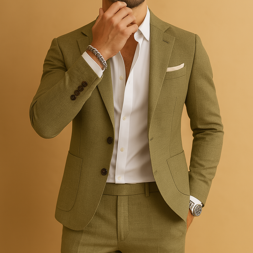 Stilfuldt åndbart jakkesæt til mænd | William