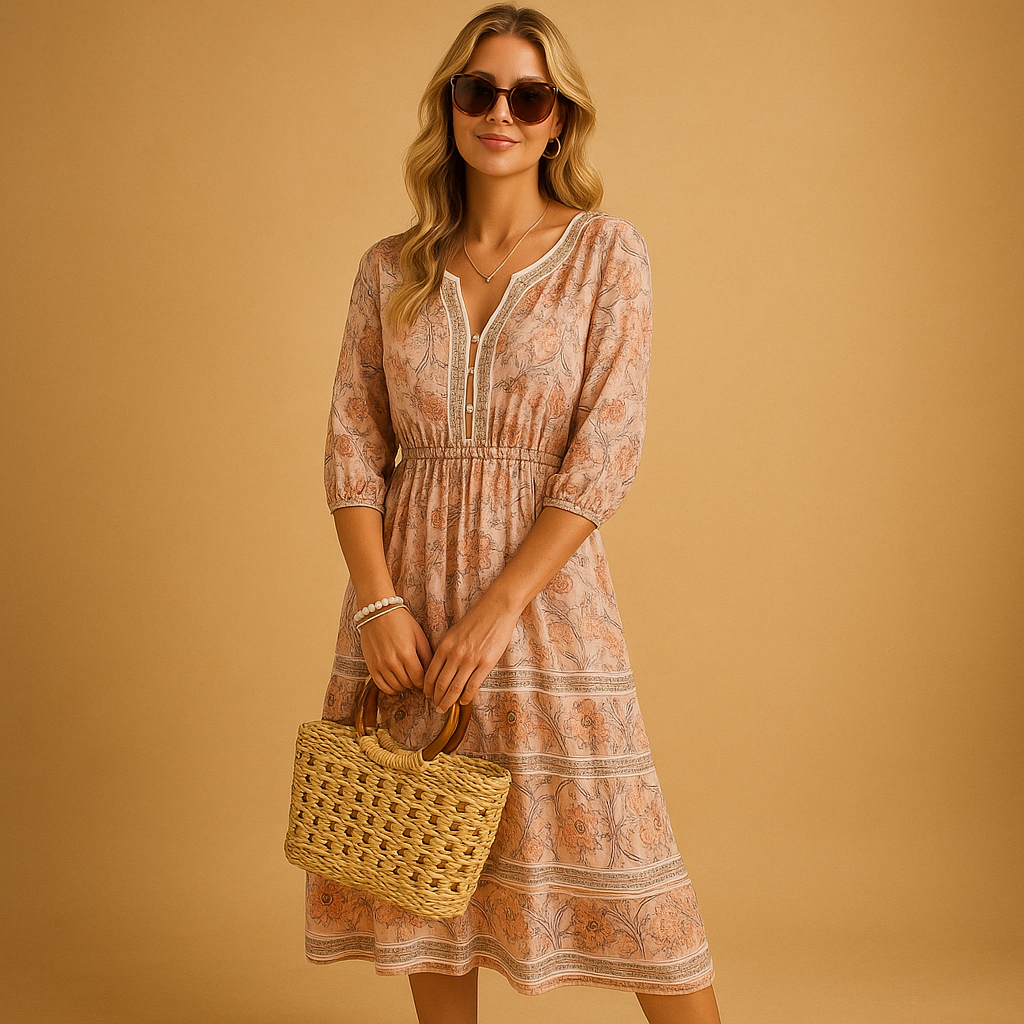 Nina | Bohemian zomerjurk met losvallend silhouet voor dames