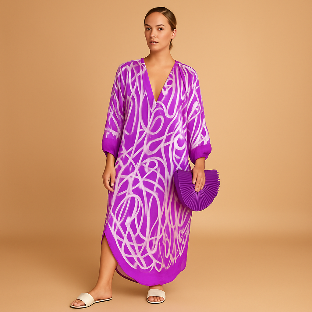 Mila | Boho maxi-jurk met lange mouwen voor dames