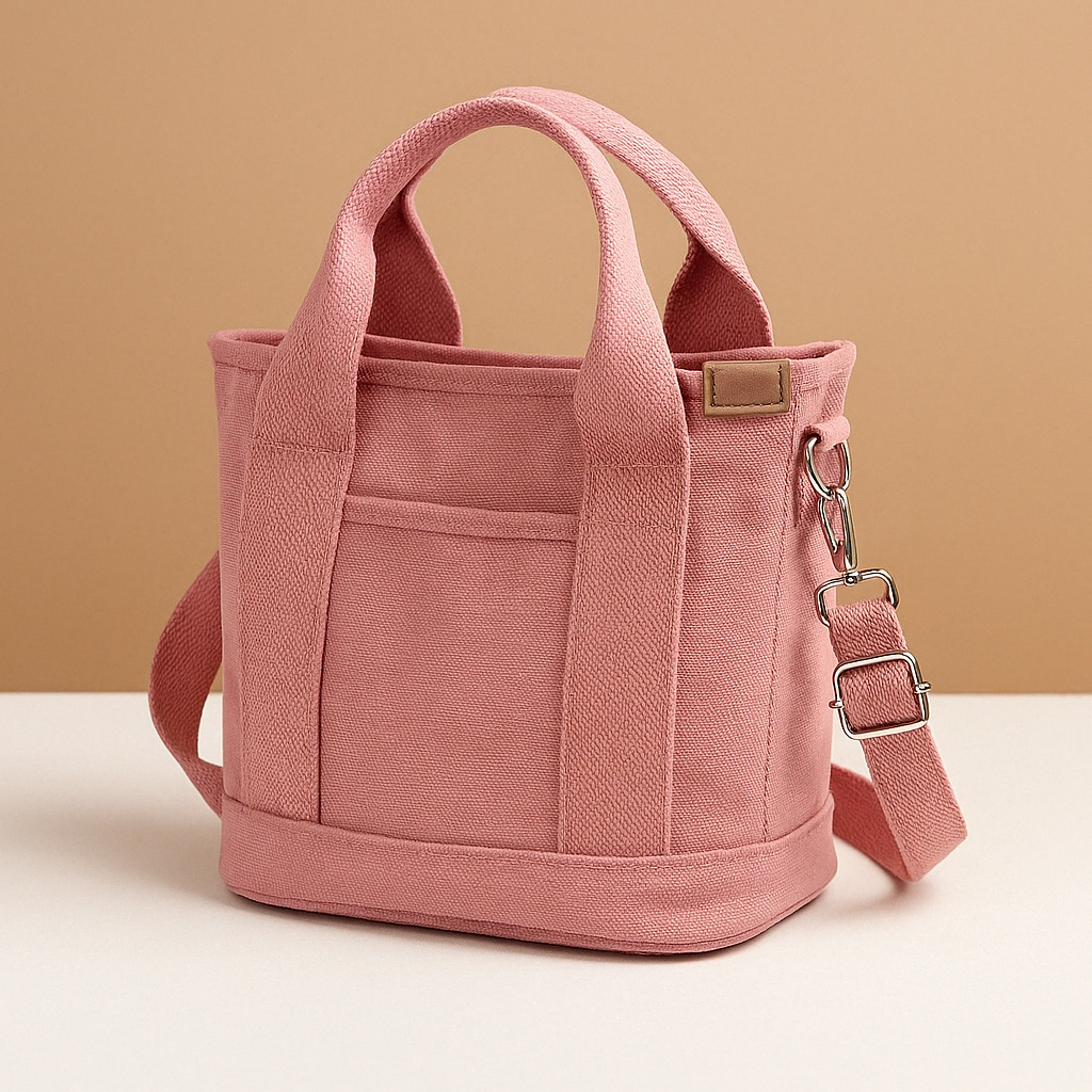 Canvas schoudertas met meerdere vakken voor dames | Nina