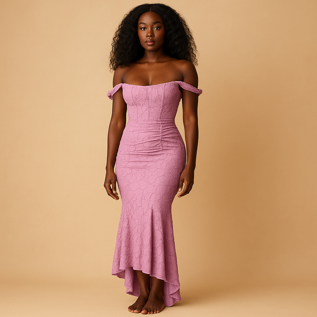 Gebloemde midi-jurk met luchtige pasvorm voor dames | Elina