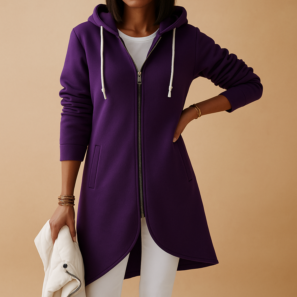 Gebreid casual damesvest met rits | Yara