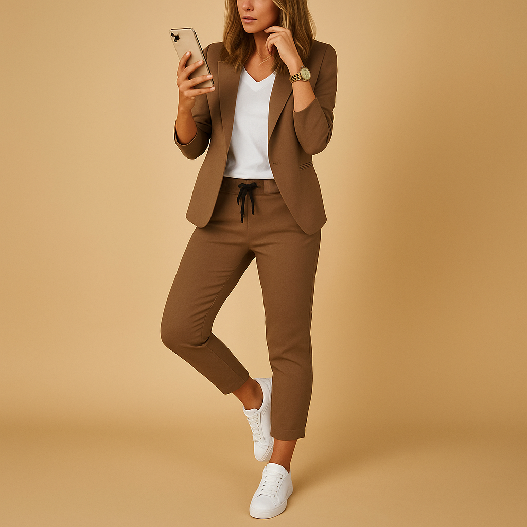 Getailleerde blazer en pantalon set voor dames | Merel