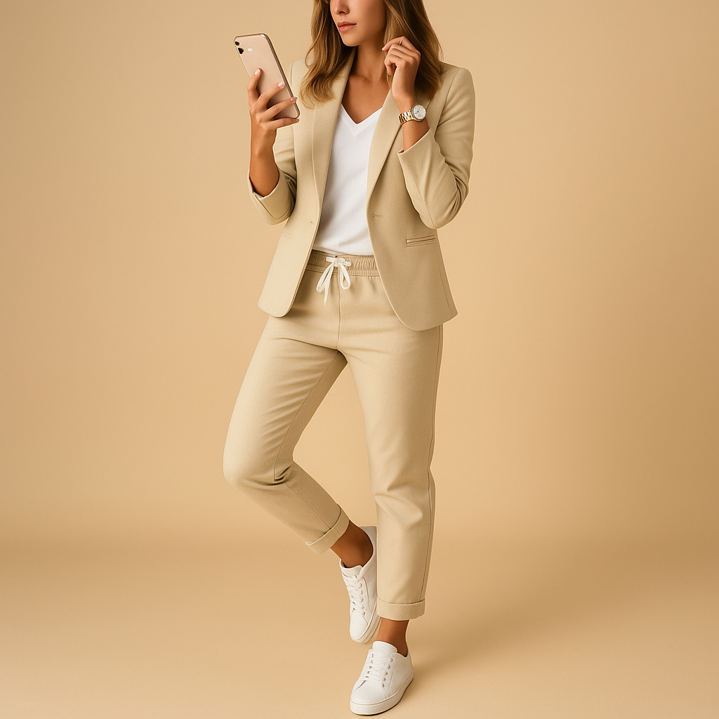 Getailleerde blazer en pantalon set voor dames | Merel