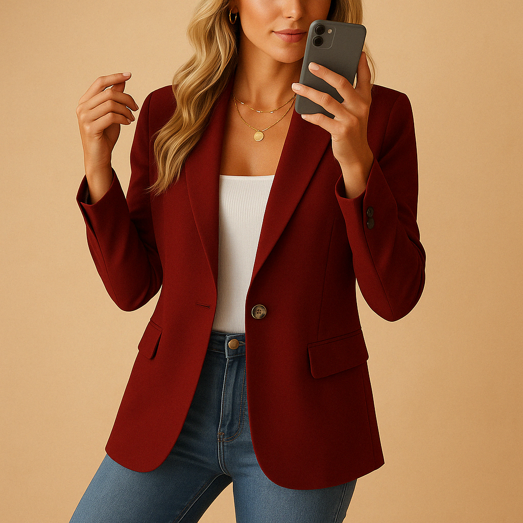 Getailleerde blazer met comfortabele pasvorm voor dames | Yara