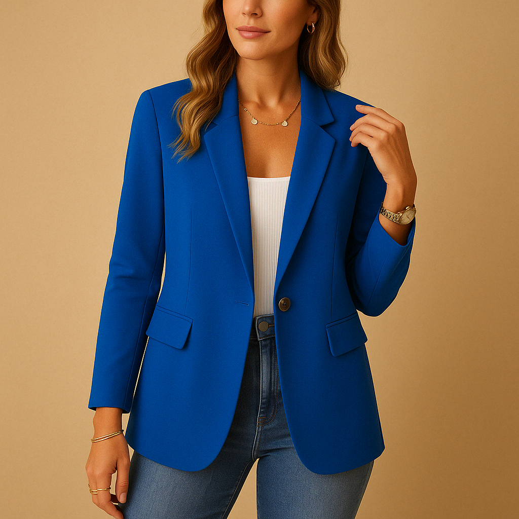 Getailleerde blazer met comfortabele pasvorm voor dames | Yara