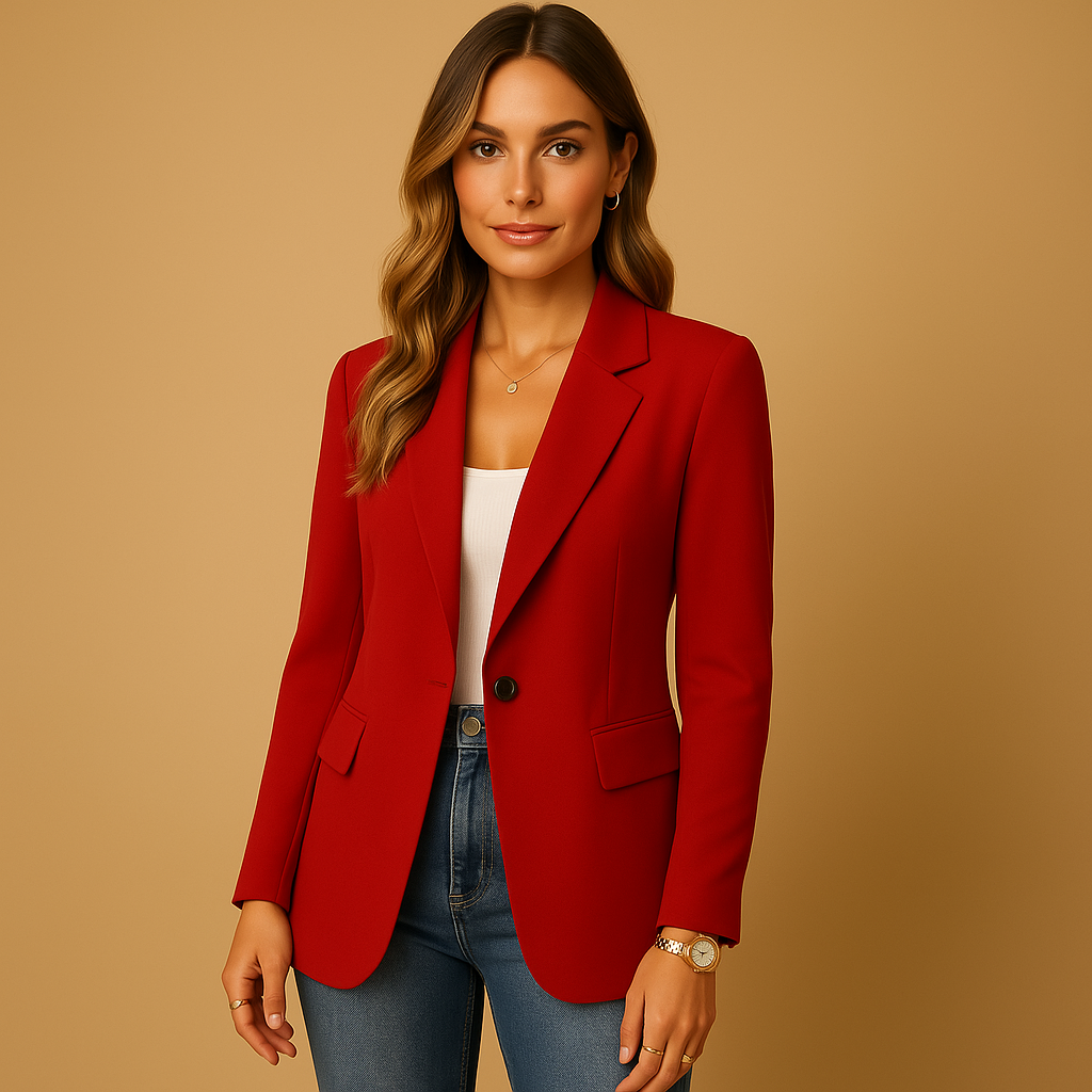 Getailleerde blazer met comfortabele pasvorm voor dames | Yara