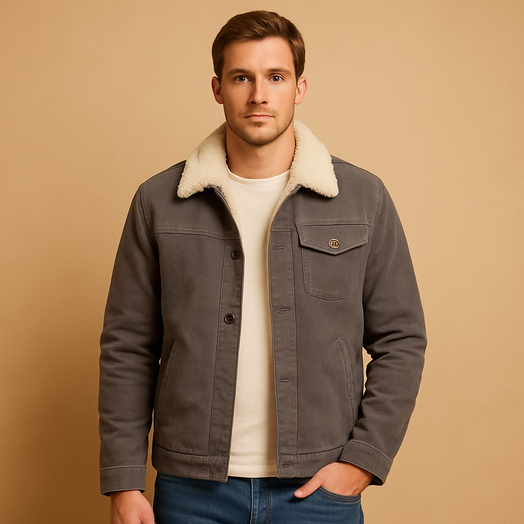 Klassisk vinterjakke med knapper til mænd | Pieter