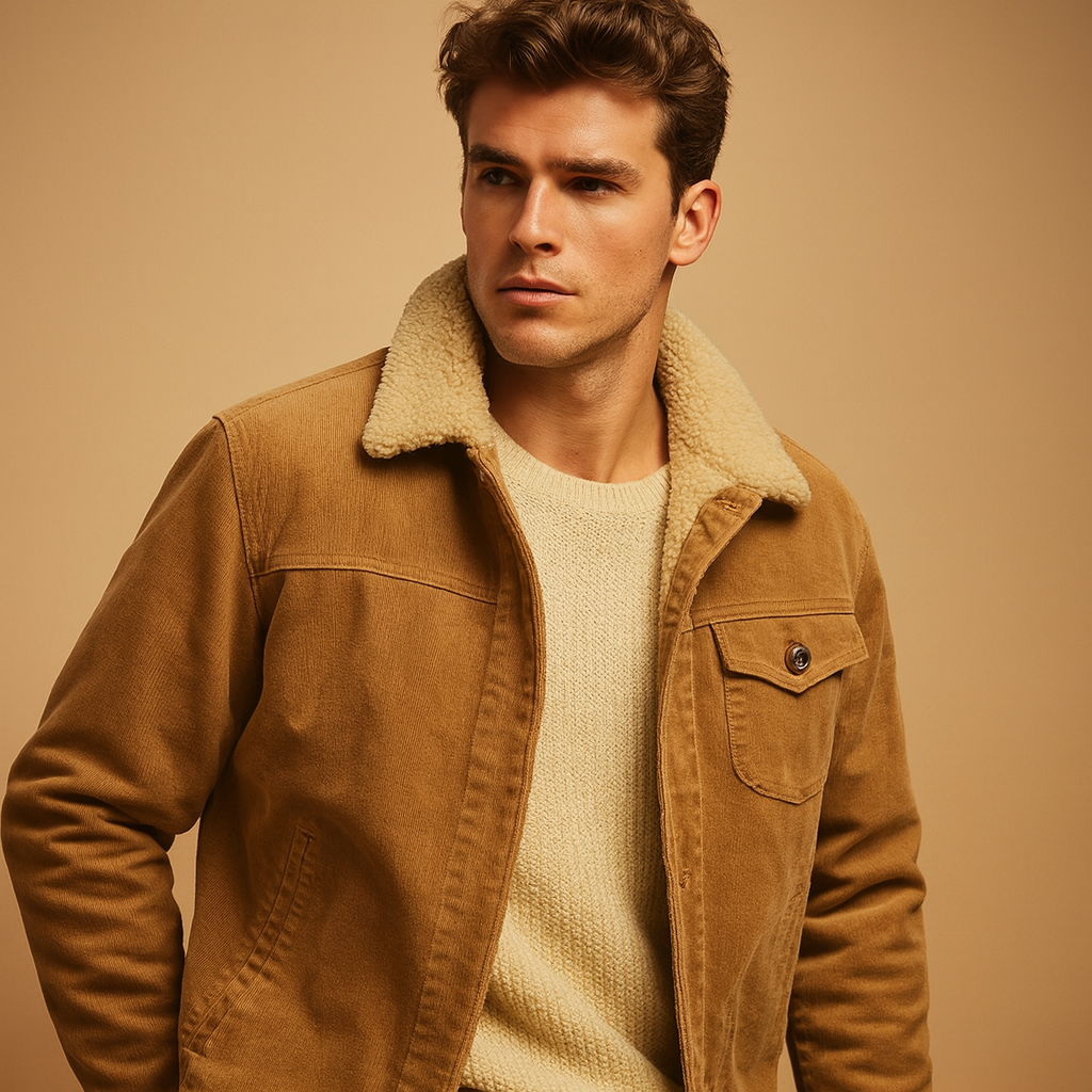 Klassisk vinterjakke med knapper til mænd | Pieter