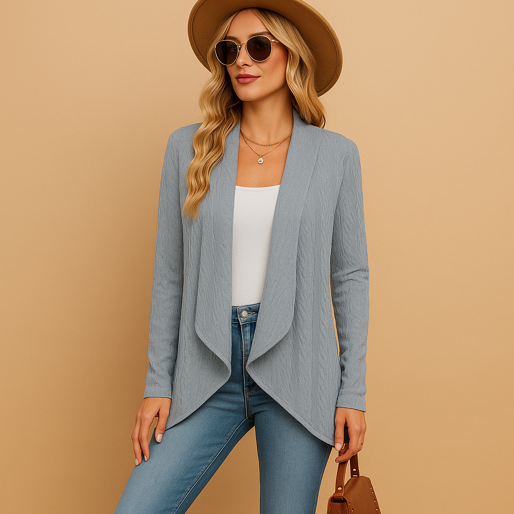 Lange gebreide cardigan voor dames | Fenna