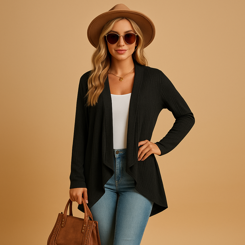 Lange gebreide cardigan voor dames | Fenna