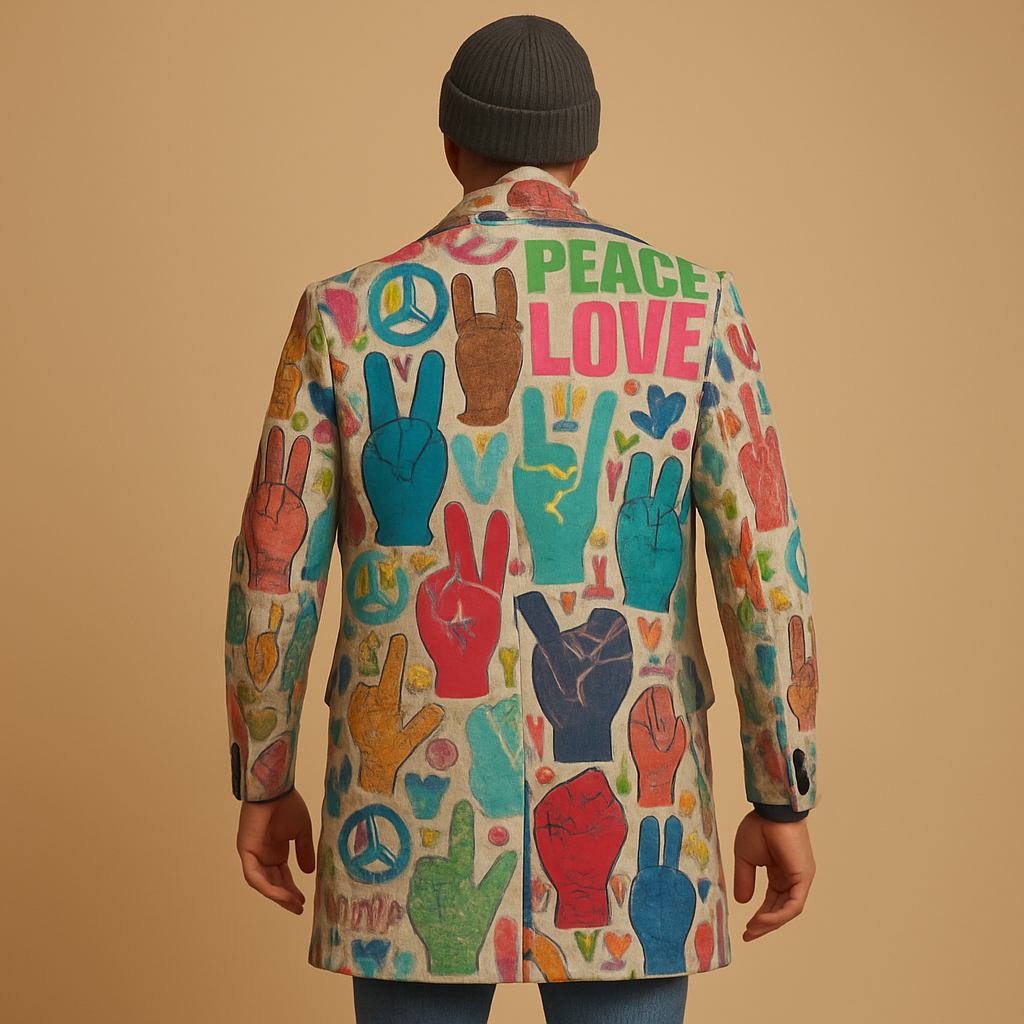 Lang herrefrak med grafisk design | Florian